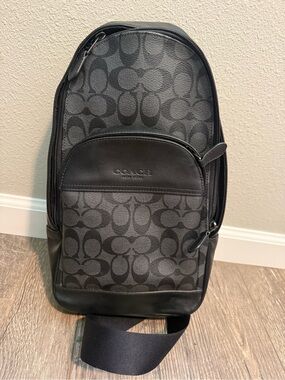 Coach Black Signature Sling Bag
